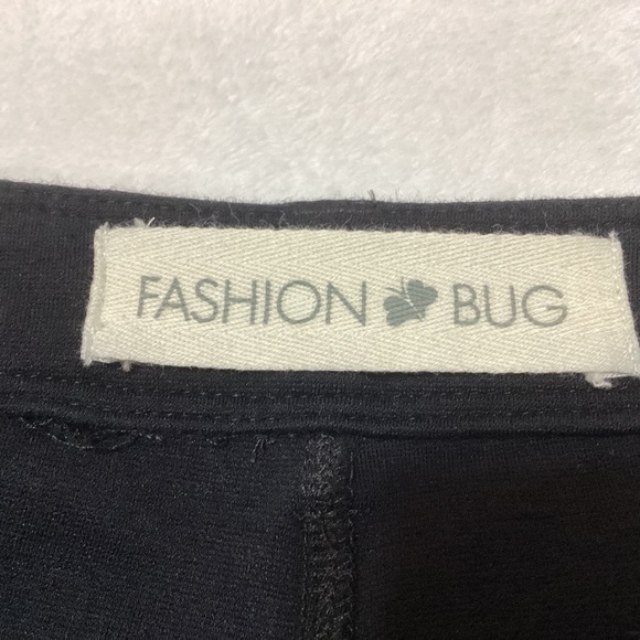 Fashion Bug Black Zip Pocket Petite Pants Size 18WP Business Casual Cotton Blend - Picture 3 of 9